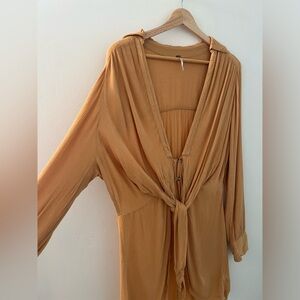 FREE PEOPLE Tie Front Tunic Top